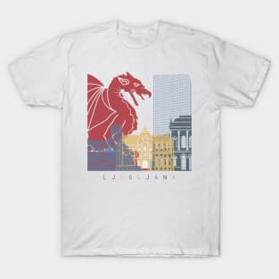 Ljubljana skyline poster T-Shirt